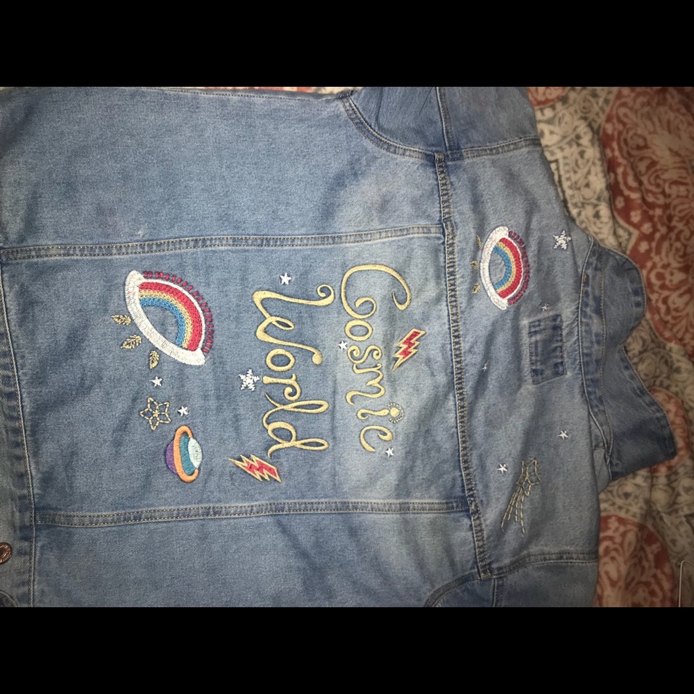 Forever 21 Cosmic World Embroidered Jacket